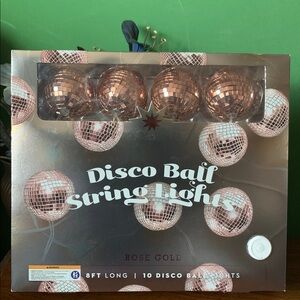 NWOT Pink Sky Rose Gold 10pc Disco Ball Lights